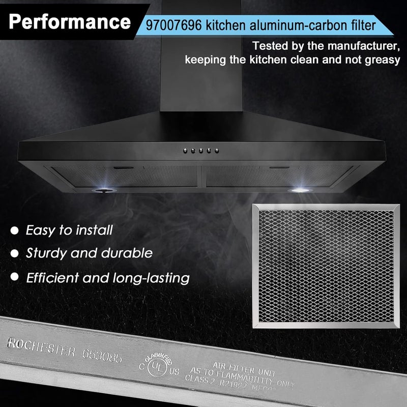 Fetechmate 97007696 41F Grease Filter fit for B-roan Nu-tone Range Hood 8-3/4" x 10-1/2" Aluminum Mesh Charcoal Filter Compatible with Most Brand Stove Vents -2 PACKS by - Image 5